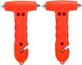 MOTORBUDDY Car Safety Hammer 2-Pack, Auto Emergency Escape Hammer with Window Breaker and Seat Belt Cutter, Striking Red Emergency Escape Tool for Car Accidents