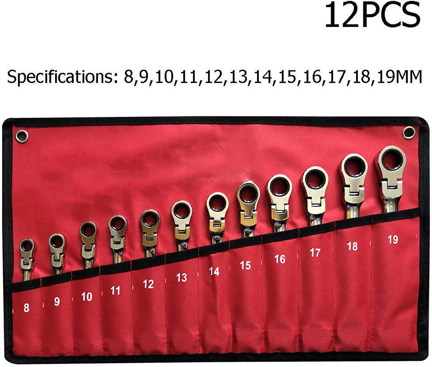 YUOP Hand Tools 2pcs Adjustable Pipe Wrenches Universal Wrench Set Wrench Spanner Sets Key Set Ratchet Wrench Spanner Sets (Color : 12pcs)