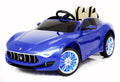 12V Maserati Alfieri Ride on Electric Car For Kids with MP4 Touch Screen Remote Control LED lights wheels MP3 Leather seat - Blue