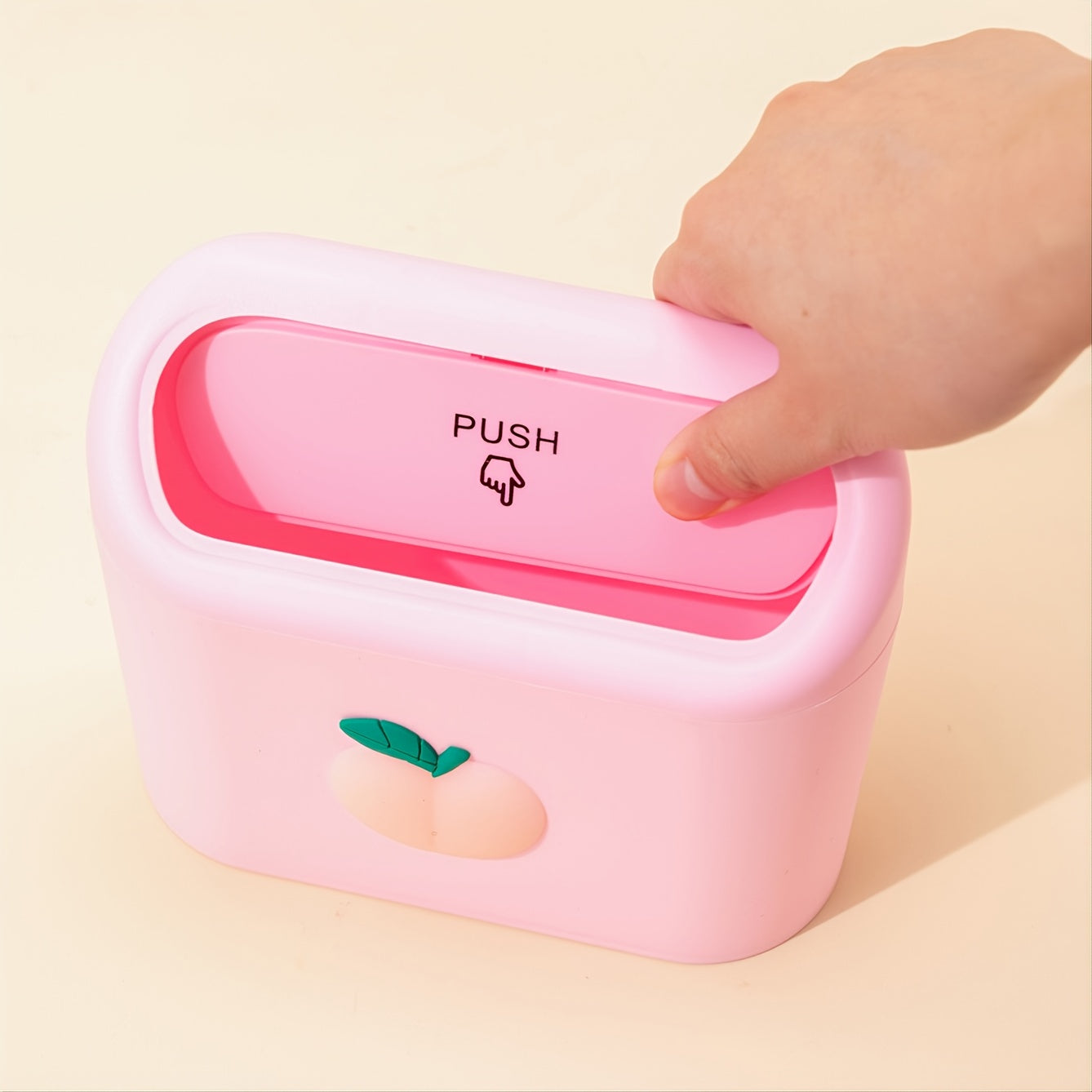 Cute Cartoon Car Trash Can With Flip-top Lid - Keep Your Car Clean And Tidy!