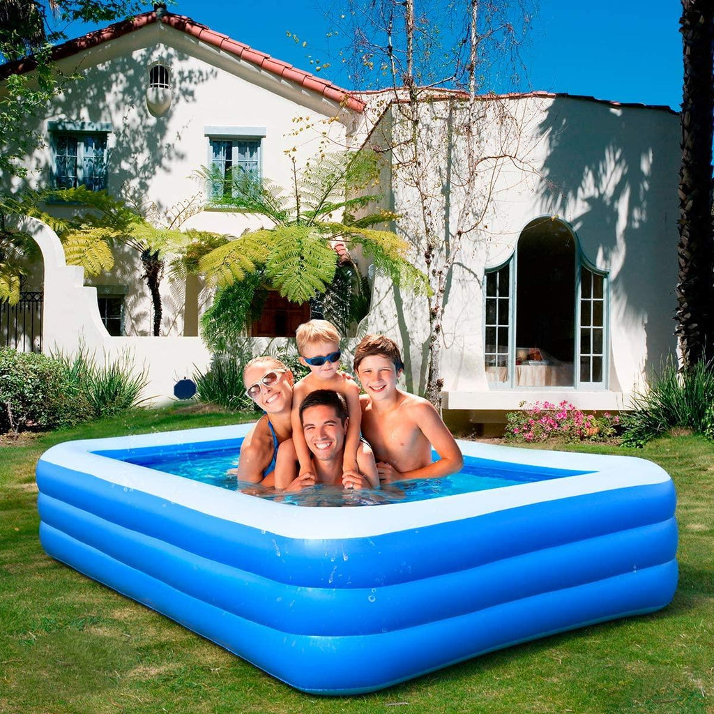 Ruixin Inflatable Swimming Pools, Inflatable Kiddie Pools,Family Swimming Pool，for Adults, Babies, Kids, Outdoor, Garden,Backyard (120X71X24 in)