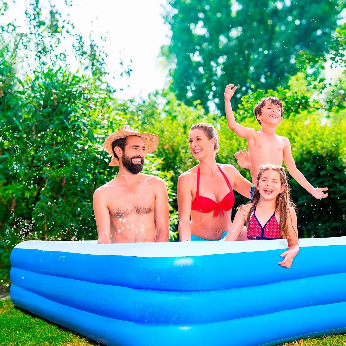 Ruixin Inflatable Swimming Pools, Inflatable Kiddie Pools,Family Swimming Pool，for Adults, Babies, Kids, Outdoor, Garden,Backyard (120X71X24 in)