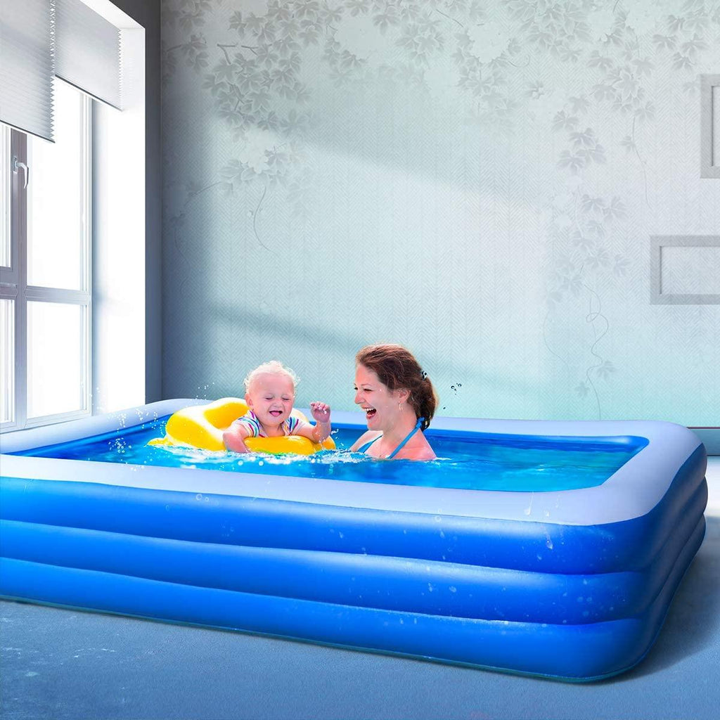 Ruixin Inflatable Swimming Pools, Inflatable Kiddie Pools,Family Swimming Pool，for Adults, Babies, Kids, Outdoor, Garden,Backyard (120X71X24 in)