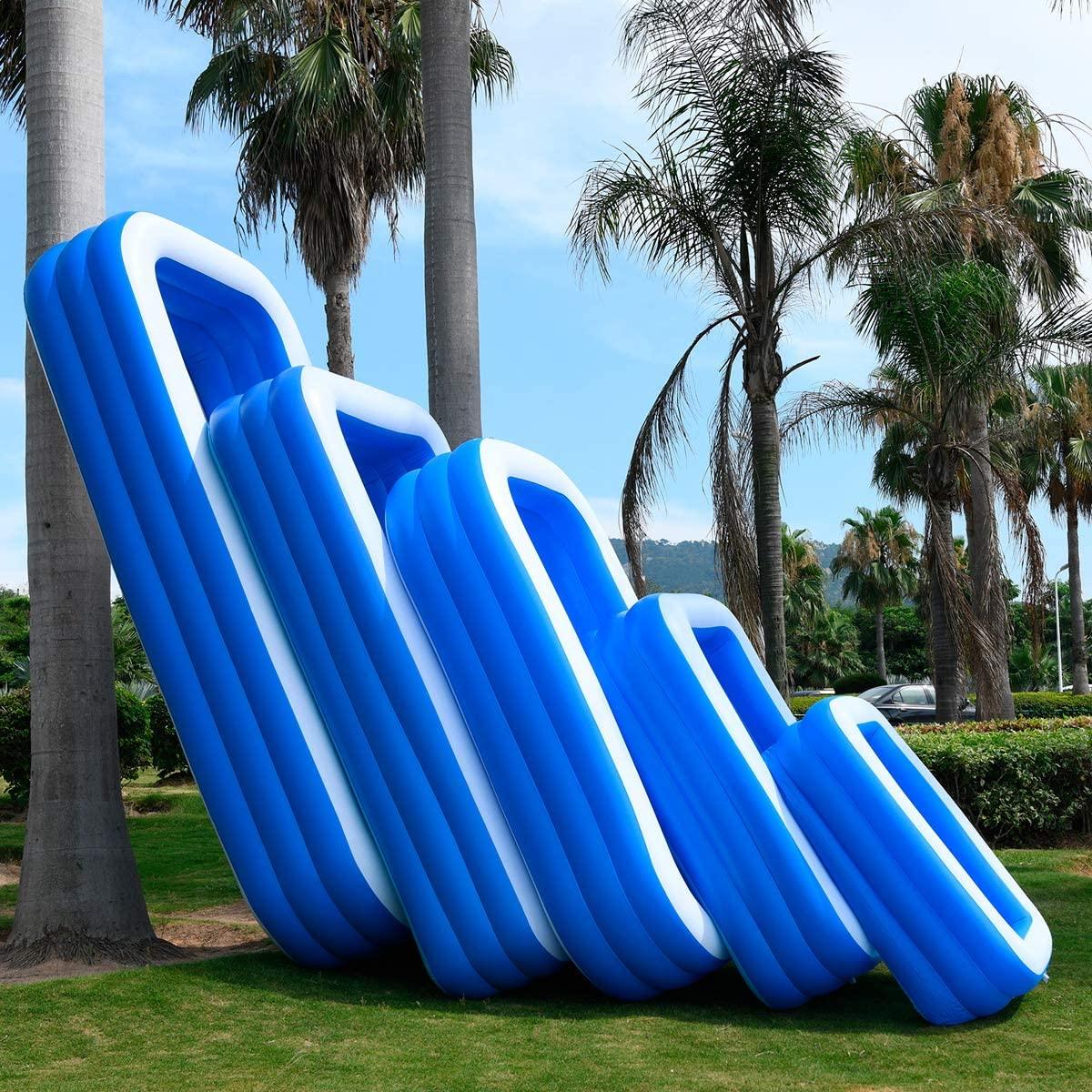 Ruixin Inflatable Swimming Pools, Inflatable Kiddie Pools,Family Swimming Pool，for Adults, Babies, Kids, Outdoor, Garden,Backyard (120X71X24 in)