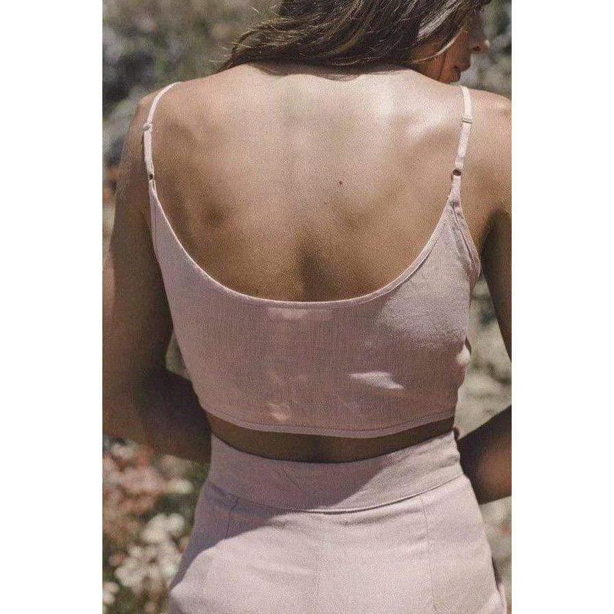 two piece crop bow sets for women