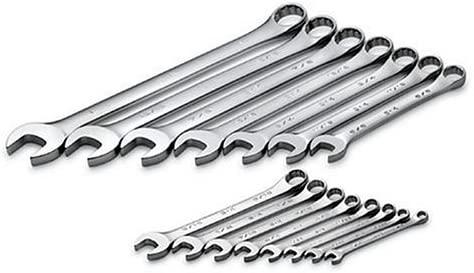 SK Professional Tools 86255 15-Piece 12-Point Fractional Regular Long Combination Wrench Set - SuperKrome Finish, Set of 15 Chrome Wrenches Made in USA