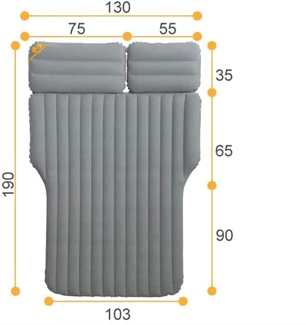 RSQJ Car Travel Bed,Inflatable Bed,SUV FlocCar Inflatable Bed Trunk Inflatable Bed Self-Driving Car Supplies (Color : Beige)