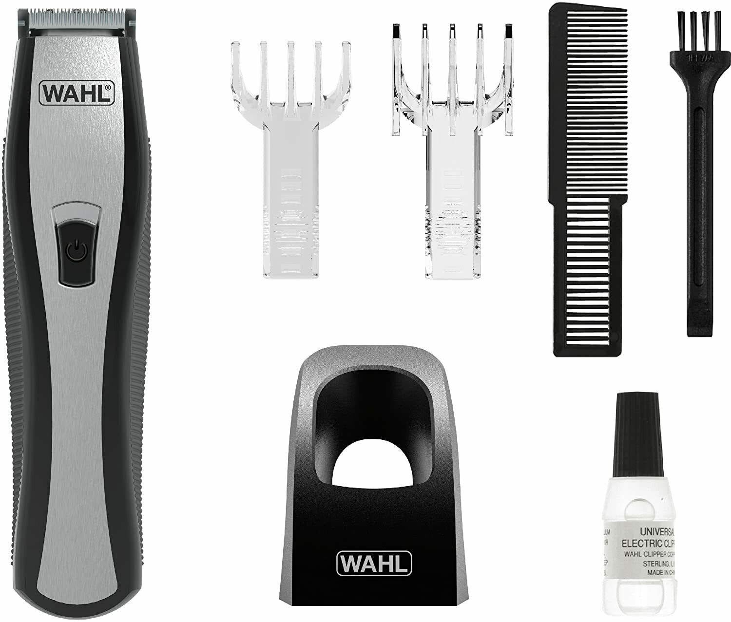 Wahl Li Vario Hair Trimmer Black / Silver Including 2 Combs Genuine