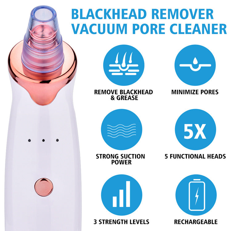 Multi-Functional Blackhead Remover Vacuum Tool For Pore Cleansing And Acne Treatment
