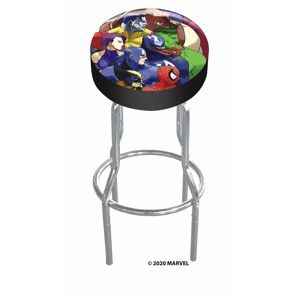 Arcade1UP Marvel vs. Capcom, 4 Games in 1, Arcade with Riser, Lit Marquee, and Stool