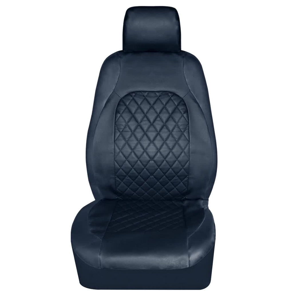 2pcs Car Front Seat Faux Leather Car Seat Covers, Car Seat Protector Covers, Removable Headrest Washable Car Seat Cover For Car, SUV, Van, Sedan