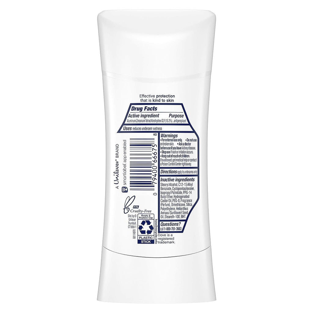 Dove Advanced Care Antiperspirant Deodorant Stick for Women, Lavender Fresh, for 48 Hour Protection And Soft And Comfortable Underarms, 2.6 Ounce (Pack of 4)