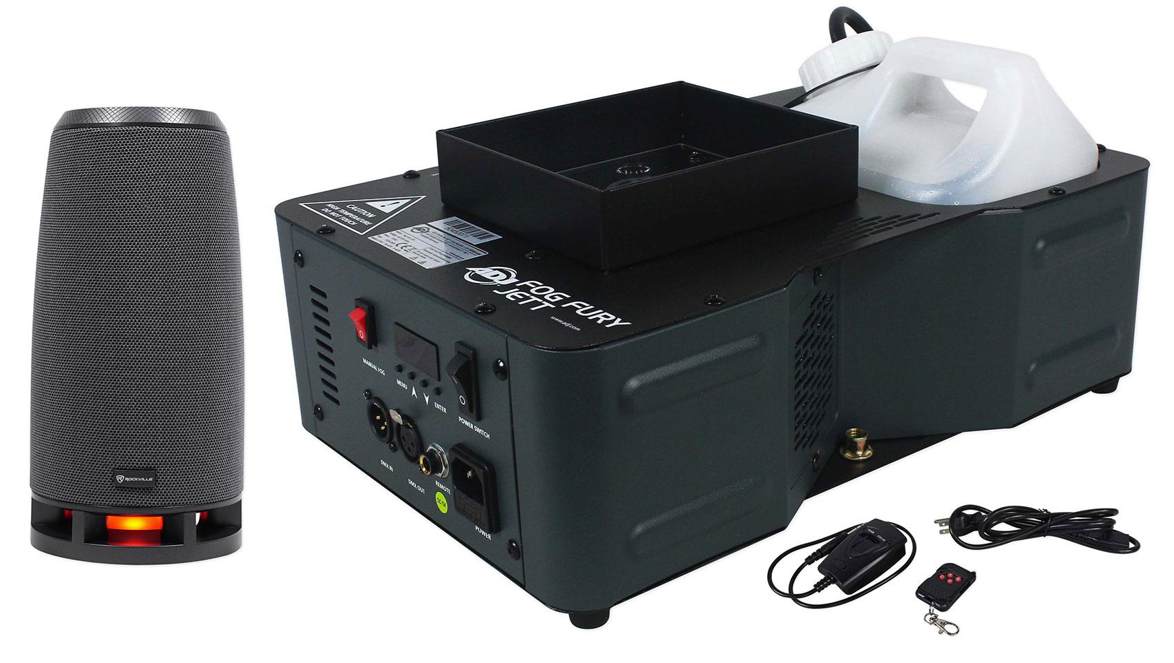 American DJ Fog Fury Jett 700W Vertical Fog Machine w/12 LED+DMX+Remote+RockShip