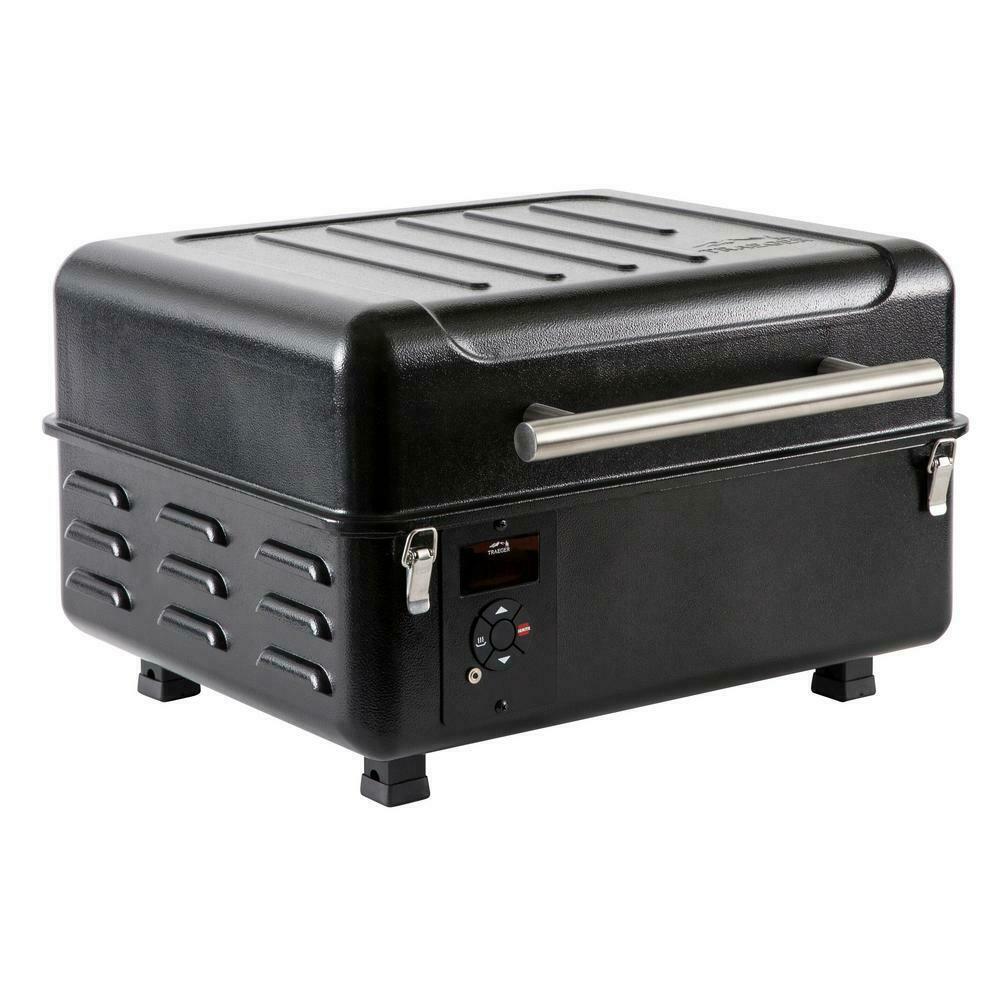 Ranger Pellet Grill Smoker Tabletop Electric Cast Iron Griddle Black