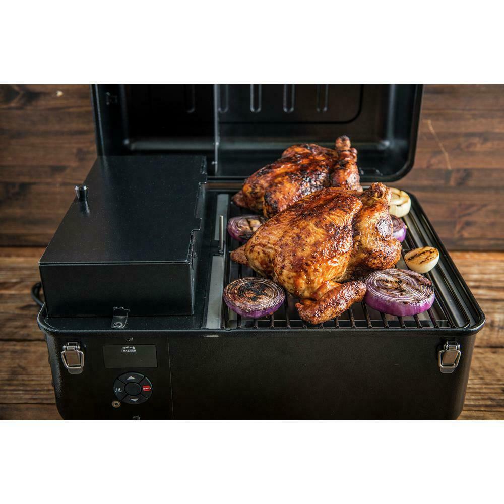 Ranger Pellet Grill Smoker Tabletop Electric Cast Iron Griddle Black