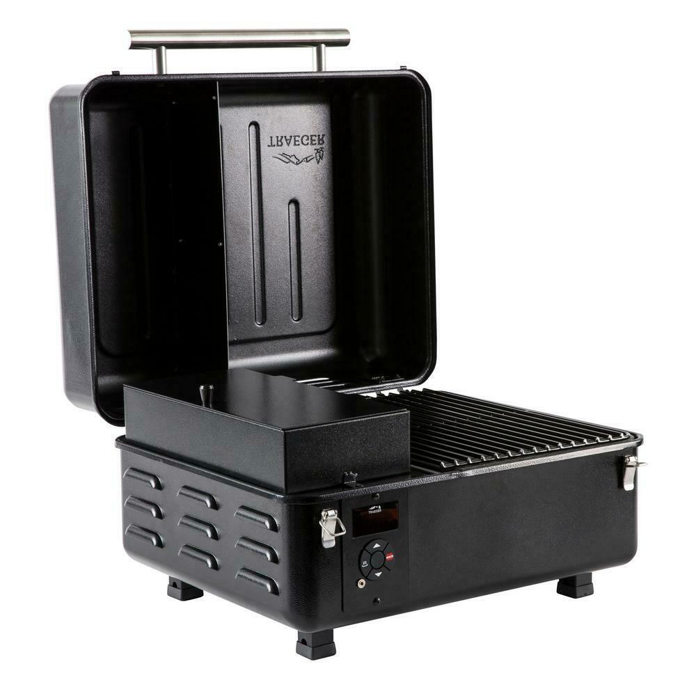 Ranger Pellet Grill Smoker Tabletop Electric Cast Iron Griddle Black