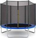 Trampoline on Clearance, Upgraded 8-Feet Kids Outdoor Trampoline with Safety Enclosure Net and Ladder, Heavy-Duty Round Trampoline for Indoor or Outdoor Backyard, Capacity 250lbs, L3722
