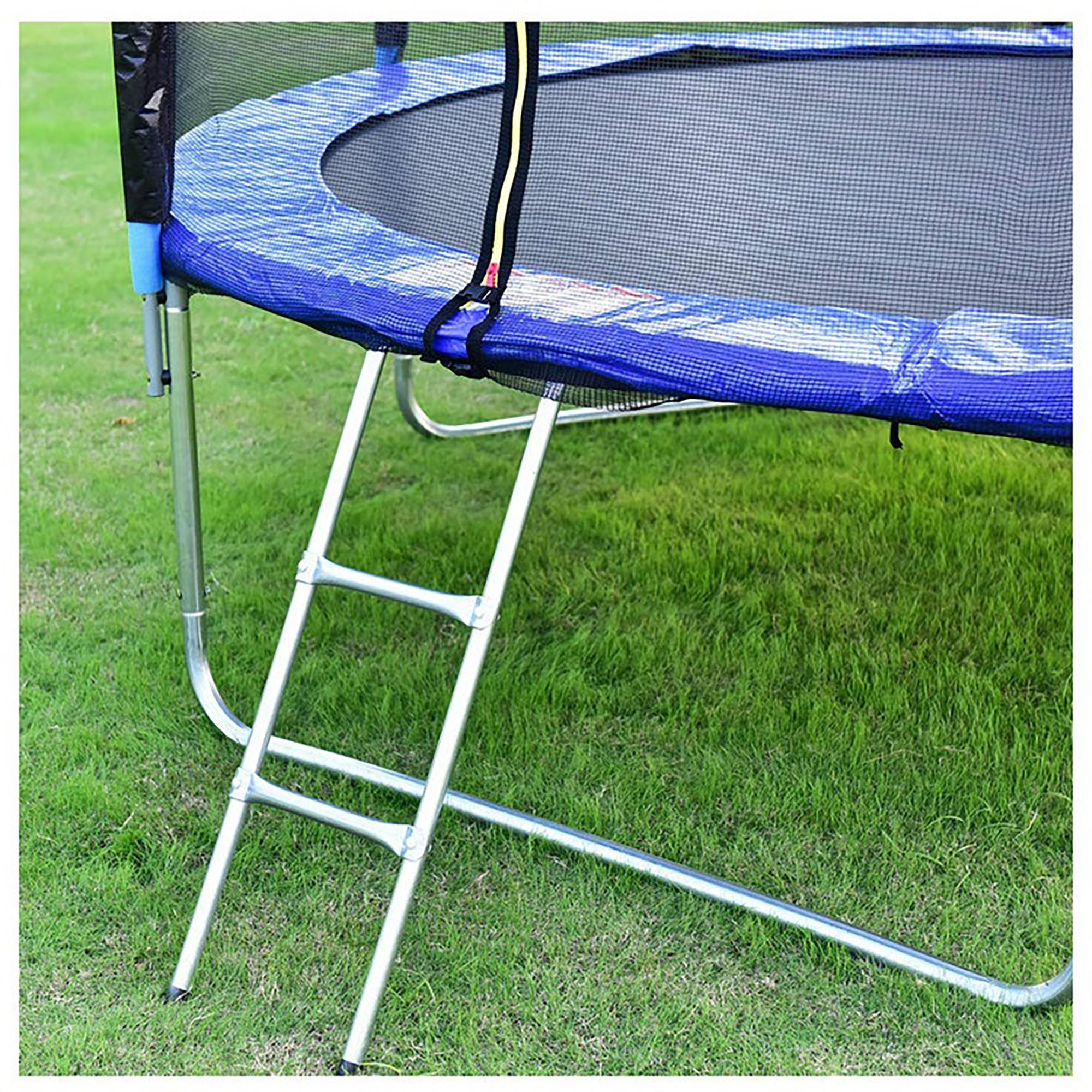 Trampoline on Clearance, Upgraded 8-Feet Kids Outdoor Trampoline with Safety Enclosure Net and Ladder, Heavy-Duty Round Trampoline for Indoor or Outdoor Backyard, Capacity 250lbs, L3722