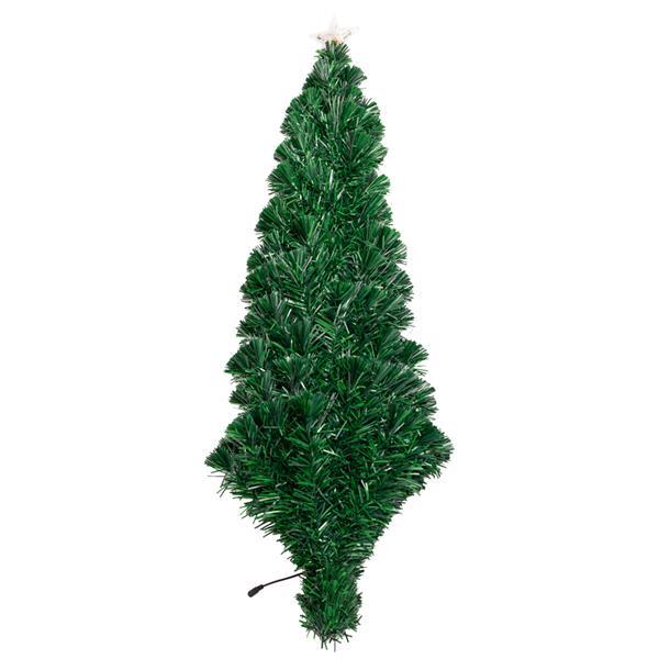 JINS&amp;VICO 7.5ft Fiber Optic Christmas Tree PVC with 260 LED Lamps &amp; 260 Branches Perfect for Indoor and Outdoor Holiday Decoration, Light Green