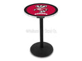 L214C36WI-Bdg 36 In. Chrome Wisconsin Badger Pub Table