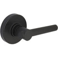 Highland Matte Black Hall and Closet Door Lever with Round Rose