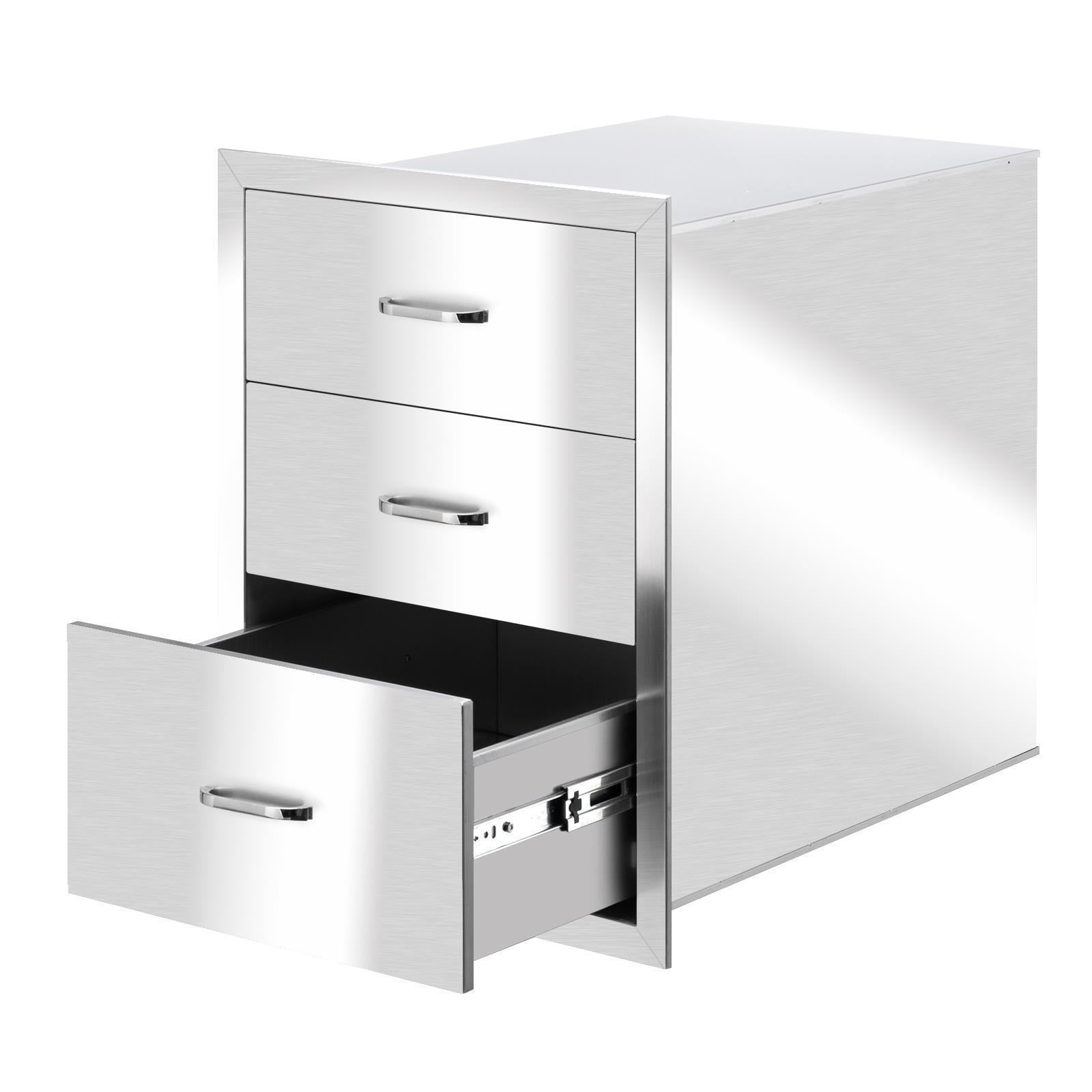 Multi-size Outdoor Kitchen Drawer BBQ  Steel Access Drawer Silver