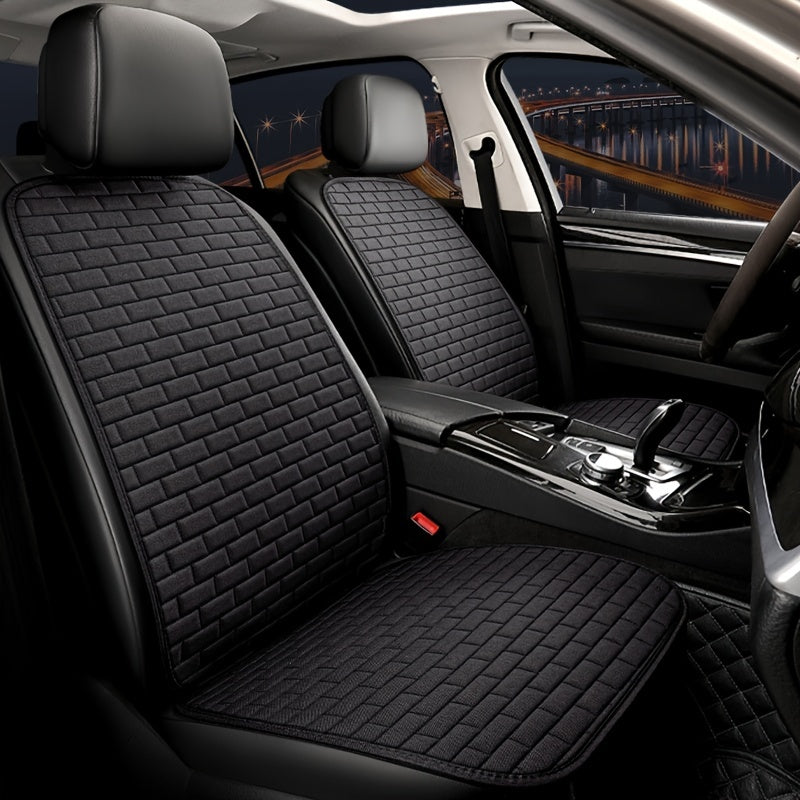 Car Seat Cover Front Set Choose Flax Car Seat Protector Cushion Linen Fabric Car Accessories Universal Size Car Seat Cushion