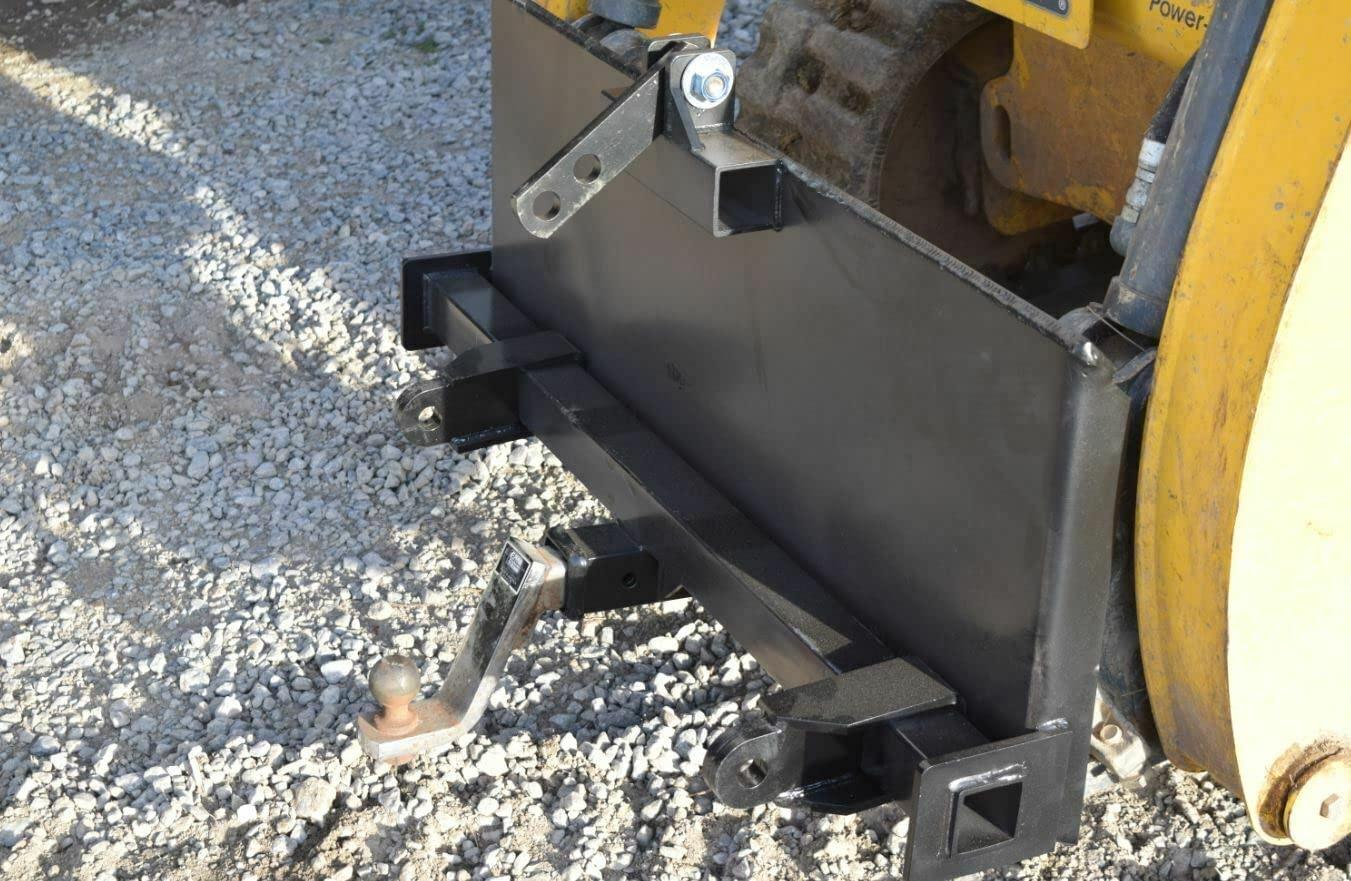 Universal 3 Point Attachment Adapter Adjustable Width Lift Arms From 8" to 43" For Skid Steer Trailer Hitch Front Loader Case