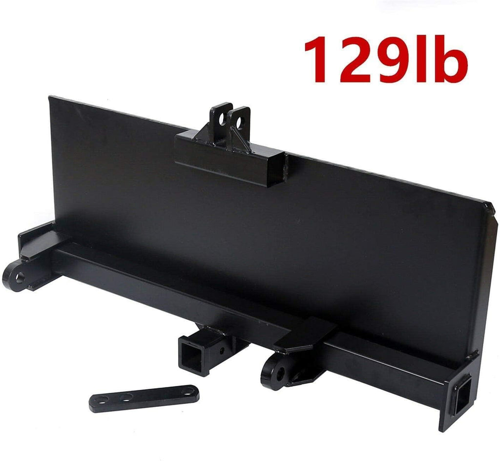 Universal 3 Point Attachment Adapter Adjustable Width Lift Arms From 8" to 43" For Skid Steer Trailer Hitch Front Loader Case