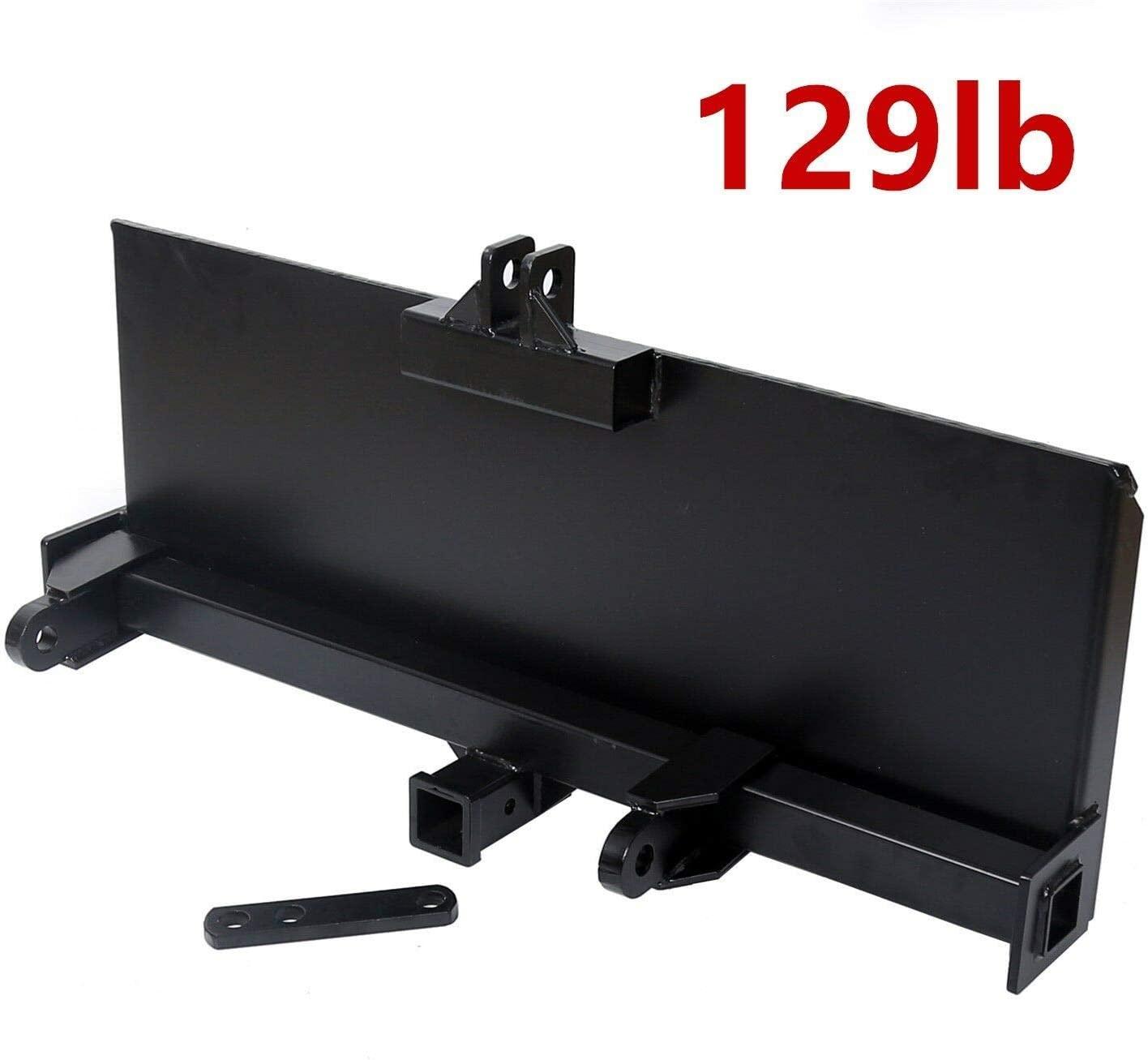 Universal 3 Point Attachment Adapter Adjustable Width Lift Arms From 8" to 43" For Skid Steer Trailer Hitch Front Loader Case