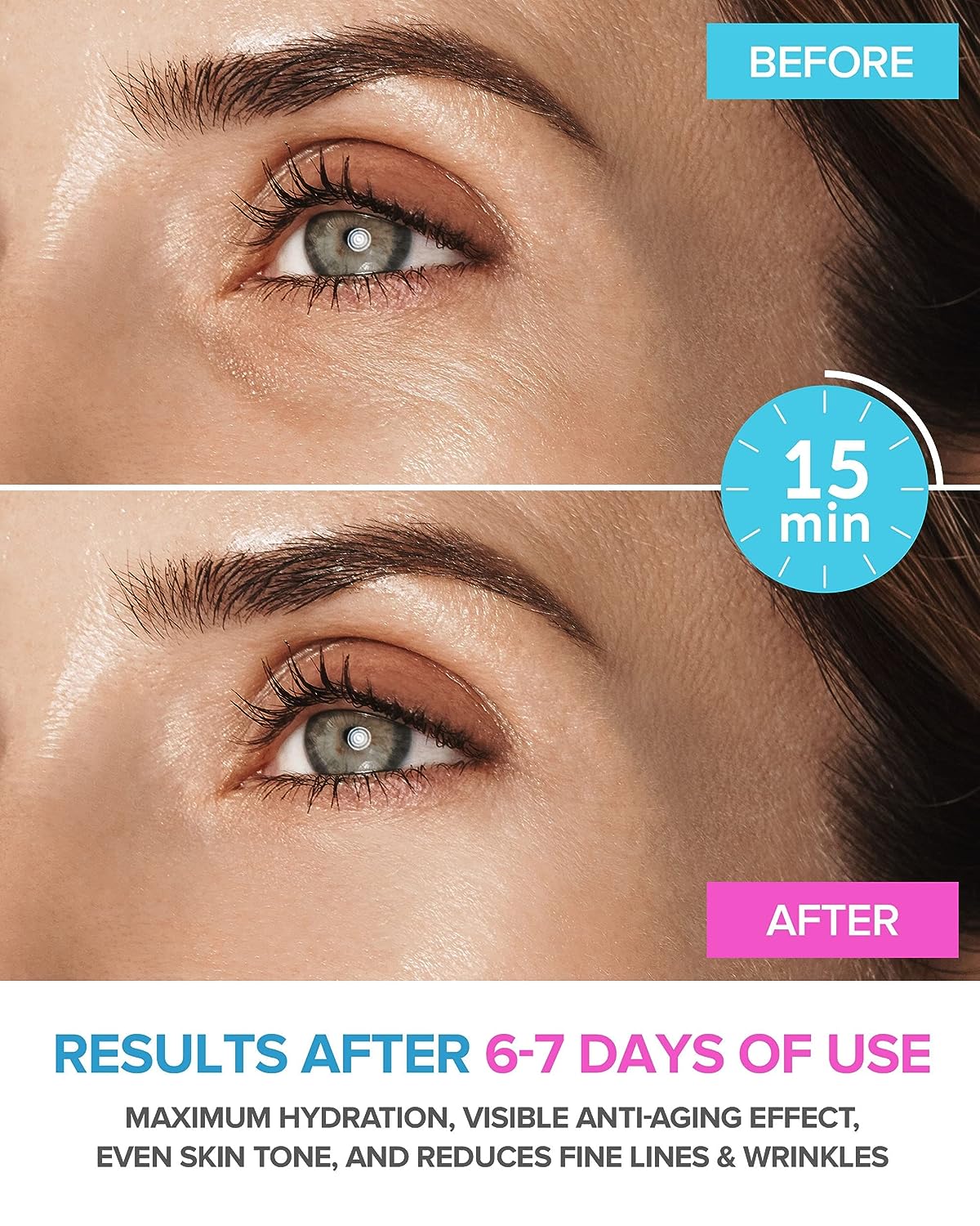 Maree Eye Gel Pads - Reduce Wrinkles, Puffy Eyes, Dark Circles, Eye Bags - Natural Marine Collagen Eye Gels with Hyaluronic HA - Anti Aging Eye Mask Patches &amp; Face Moisturizer