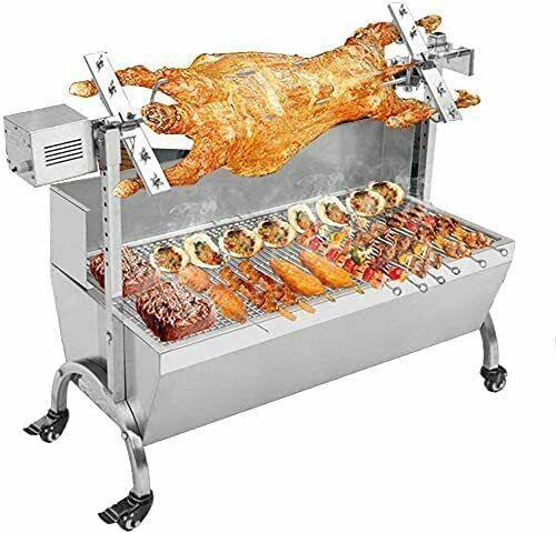 BBQ Rotisserie Grill Roaster Charcoal Roast Machine Charcoal Lamb Spit Roaster