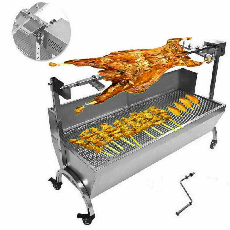 BBQ Rotisserie Grill Roaster Charcoal Roast Machine Charcoal Lamb Spit Roaster