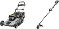 EGO Power 21-Inch 56-Volt Lithium-ion Cordless Lawn Mower 5.0Ah Battery and Rapid Charger Included & 15-Inch String Trimmer with POWERLOAD and Carbon Fiber Split Shaft 2.5Ah Battery, Charger Included