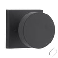 Reserve Contemporary Satin Black Square Bed/Bath Door Knob