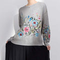loose embroidered sweater