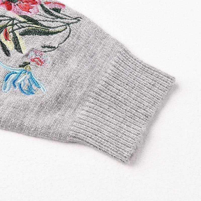 loose embroidered sweater