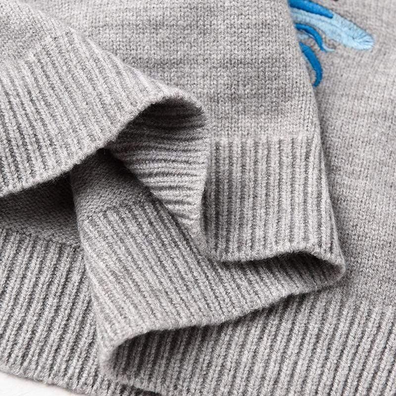 loose embroidered sweater