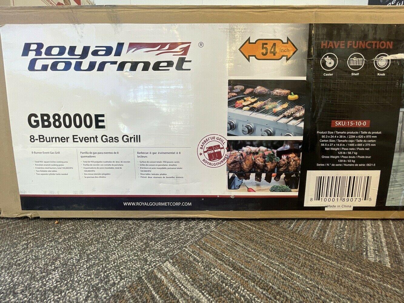 LarEvent 8-Burner 104,000 BTU Liquid Propane Gas Grill GB8000E