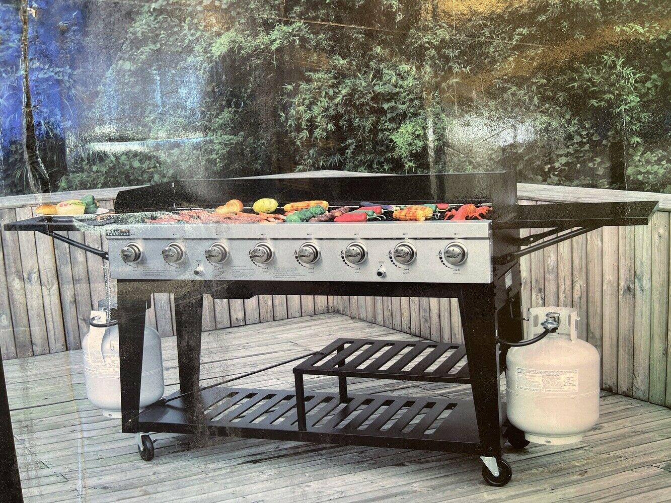 LarEvent 8-Burner 104,000 BTU Liquid Propane Gas Grill GB8000E