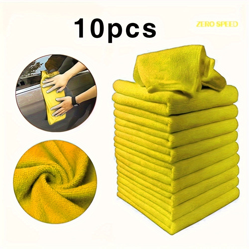 10 PCS Microfiber Car Cleaning Towel Automobile Motorcycle Washing Glass Household Cleaning Small Towel