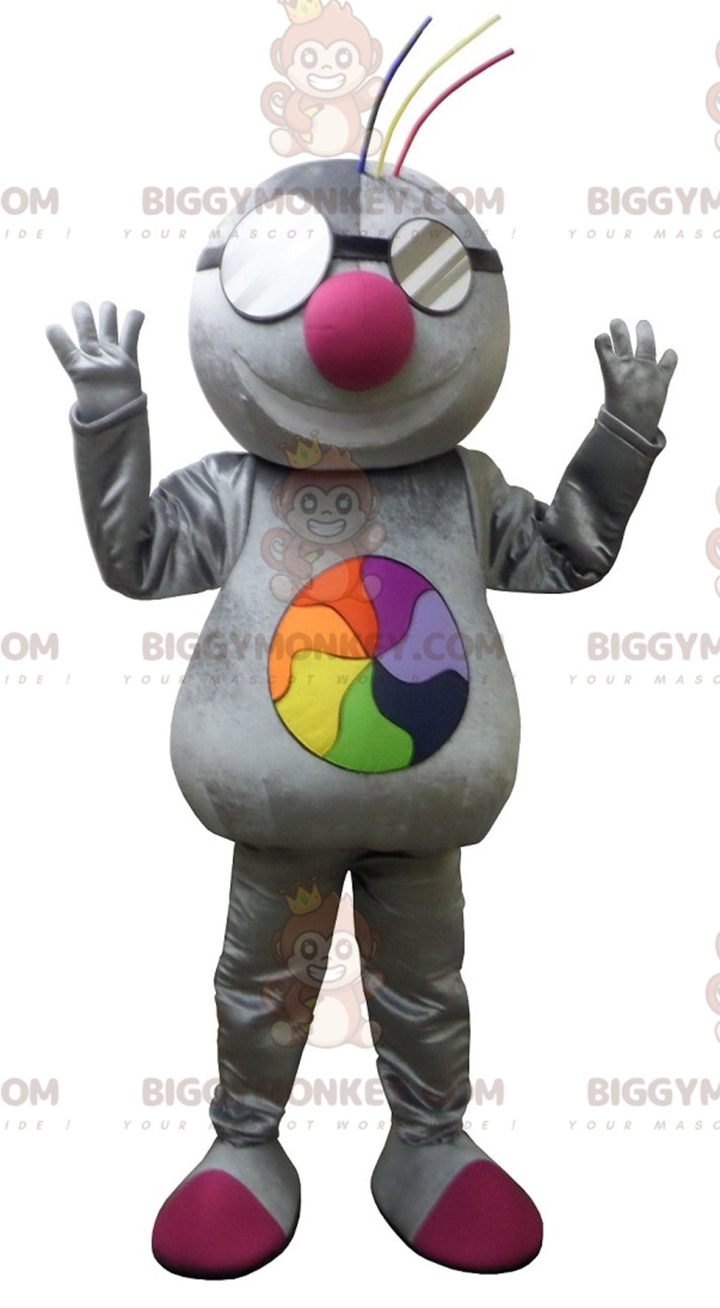 Rainbow Mole Gray Mole Mascot Costume BIGGYMONKEY™