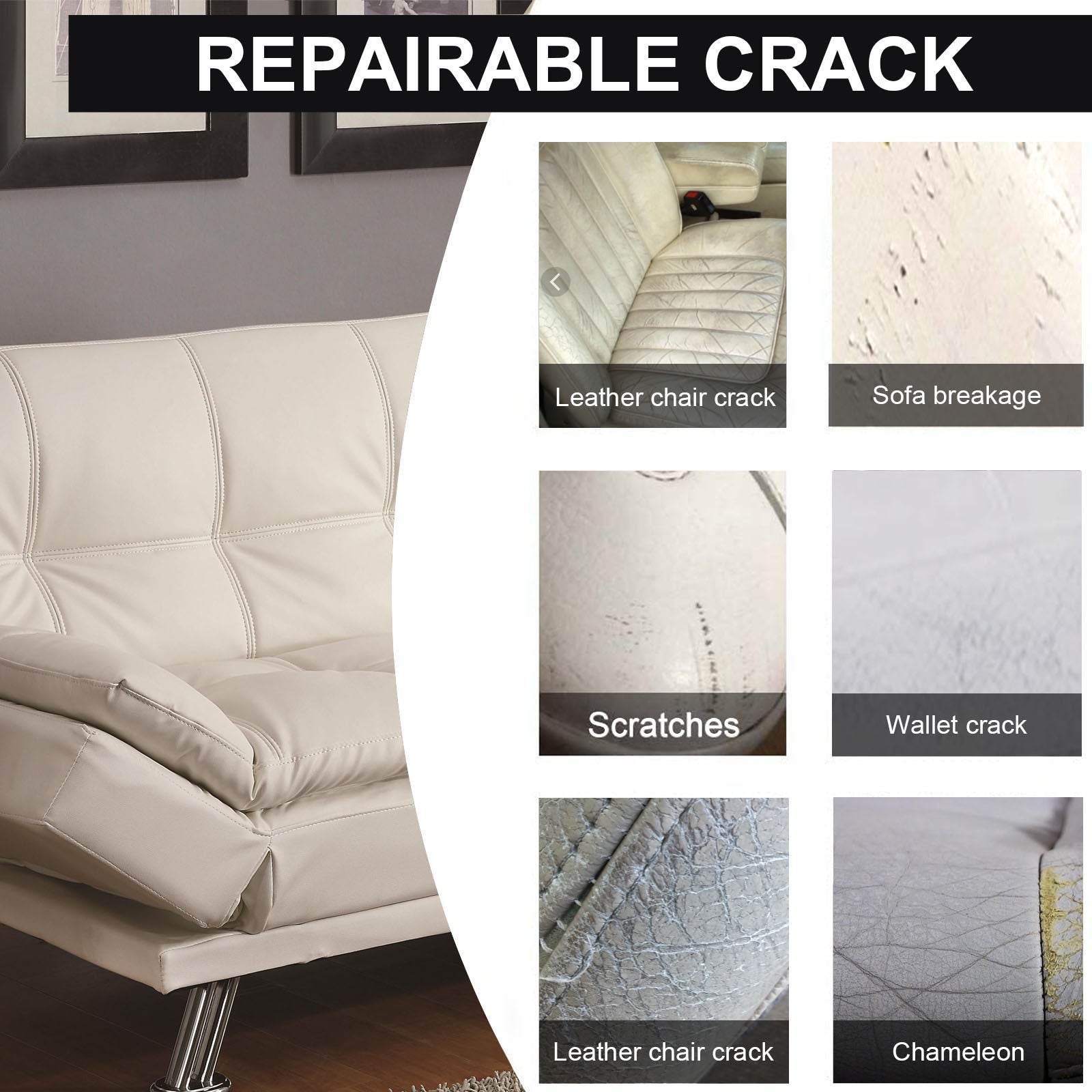 Restore Your Car Seats &amp; Steering Wheel with 20ml Leather Repair Gel - Home Leather Refurbishment Made Easy!